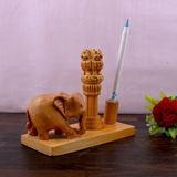Wooden Carved Pencil & Pen Holder