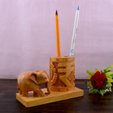 Wooden Carved Pencil & Pen Holder