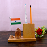 Wooden Carved Pencil & Pen Holder