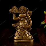 Brass Lord Hanuman Idol with Gada on Paoti