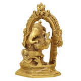 Brass Lord Ganesha|Ganpati Murti Decorative Showpiece Statue/ Idol & Figurine - Vintage Gulley
