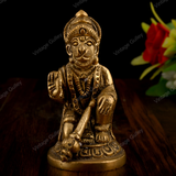 Brass Lord Hanuman Ji Murti Bajrangbali with Gada