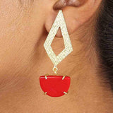 Semi-Precious Stone Ethnic Earrings for Women and Girl - Vintage Gulley