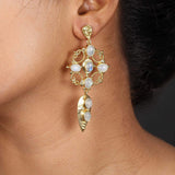 Semi-Precious Stone Ethnic Earrings for Women and Girl - Vintage Gulley