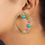 Semi-Precious Stone Ethnic Earrings for Women and Girl - Vintage Gulley