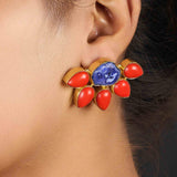 Semi-Precious Stone Ethnic Earrings for Women and Girl - Vintage Gulley