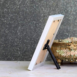 White Photo Frame with Stand - 4" x 6" (Vertical) - Vintage Gulley