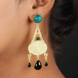 Semi-Precious Stone Ethnic Earrings for Women and Girl - Vintage Gulley