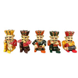 Wooden Rajasthani Musician - Set of 5 - 4 Inches - Vintage Gulley