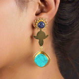Semi-Precious Stone Ethnic Earrings for Women and Girl - Vintage Gulley