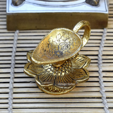 Metal Pooja Oil Diya with Handle - Vintage Gulley
