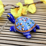 Metal Meenakari Tortoise Agarbatti Stand Tortoise for Pooja Set of 2 - Vintage Gulley