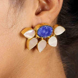 Semi-Precious Stone Ethnic Earrings for Women and Girl - Vintage Gulley
