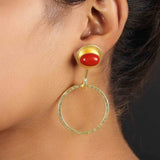 Semi-Precious Stone Ethnic Earrings for Women and Girl - Vintage Gulley