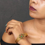 Women's Adjustable Gold Plated Stone Bracelet Kada for Women - Vintage Gulley