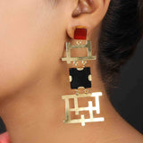 Semi-Precious Stone Ethnic Earrings for Women and Girl - Vintage Gulley