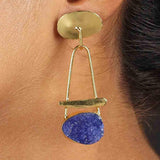 Semi-Precious Stone Ethnic Earrings for Women and Girl - Vintage Gulley