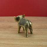 Brass Dhokra Net Elephant - Vintage Gulley