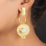 Semi-Precious Stone Ethnic Earrings for Women and Girl - Vintage Gulley
