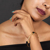 Women's Stone Gold Plated Stone Bracelet Kada for Women - Vintage Gulley