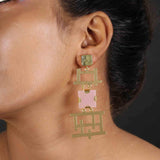 Semi-Precious Stone Ethnic Earrings for Women and Girl - Vintage Gulley