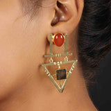 Semi-Precious Stone Ethnic Earrings for Women and Girl - Vintage Gulley