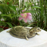 Dhokra Brass Plate Tortoise - Vintage Gulley