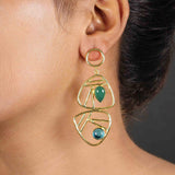 Semi-Precious Stone Ethnic Earrings for Women and Girl - Vintage Gulley