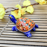 Metal Meenakari Tortoise Agarbatti Stand Tortoise for Pooja Set of 3 - Vintage Gulley