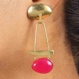 Semi-Precious Stone Ethnic Earrings for Women and Girl - Vintage Gulley