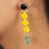 Semi-Precious Stone Ethnic Earrings for Women and Girl - Vintage Gulley
