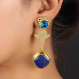 Semi-Precious Stone Ethnic Earrings for Women and Girl - Vintage Gulley