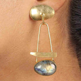 Semi-Precious Stone Ethnic Earrings for Women and Girl - Vintage Gulley