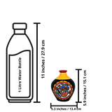 Warli Hand-Painted Terracotta Pot - Black