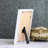 White Photo Frame with Stand - 5" x 7" (Vertical) - Vintage Gulley