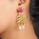 Semi-Precious Stone Ethnic Earrings for Women and Girl - Vintage Gulley