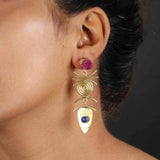 Semi-Precious Stone Ethnic Earrings for Women and Girl - Vintage Gulley