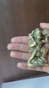 Brass Lord Hanuman Idol with Gada on Paoti