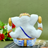 Enameled Metal Sethi Ganesha Idol - Blue
