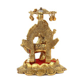 White Metal Golden Oxidized Krishna with Cow - Vintage Gulley
