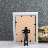 White Photo Frame with Stand - 4" x 6" (Vertical) - Vintage Gulley