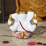 Enameled Metal Sethi Ganesha Idol - Red