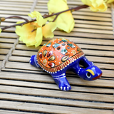 Metal Meenakari Tortoise Agarbatti Stand Tortoise for Pooja Set of 2 - Vintage Gulley