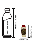 Warli Hand-Painted Terracotta Pot - Golden