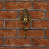 Brass Lord Ganesha Hanging with Diya and Bell - Vintage Gulley