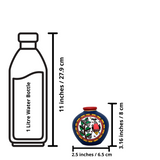 Warli Hand-Painted Terracotta Pot - Blue