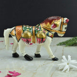 Hand-Enamelled in Metal Meenakari Horse - Vintage Gulley