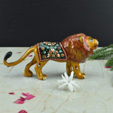 Hand-Enamelled in Metal Meenakari Lion - Vintage Gulley