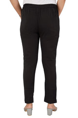Women's Regular Fit Trousers Pant - Black - Vintage Gulley