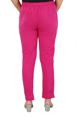 Women's Regular Fit Trousers Pant - Pink - Vintage Gulley